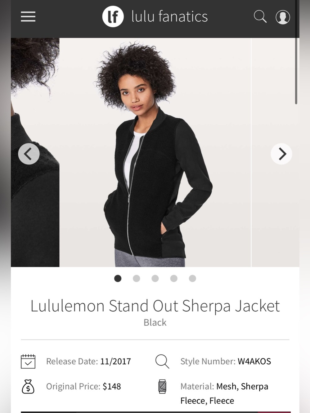 lululemon Stand Out Sherpa Jacket